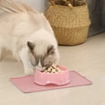 thumbnail image 4 of Bcylexb Silicone Pet Feeding Mat, Raised Edge Dog Bowl Mat for Food Spillage, Heat Insulation and Easy Clean Cat Food Mat (15.7" x 9.4", Pink), 4 of 6