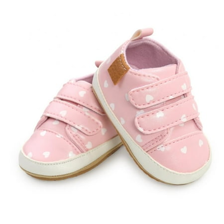 

Orchip Baby Boy Girls Leather Toddler Shoes Magic Tape Soft-soled Rubber Non-slip Infant Casual Walking First Sneakers