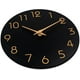 thumbnail image 2 of Reloj de pared decorativo, movimiento de cuarzo con marco dorado, silencioso, sin tictac, para cocina, dormitorio, oficina (10 pulgadas, negro), 2 of 5