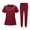 Red, variant on Stralyhd Scrubs for Women Crew Neck Top & Jogger Pants with Multi Pockets for Nurse Medical Workwear Black S