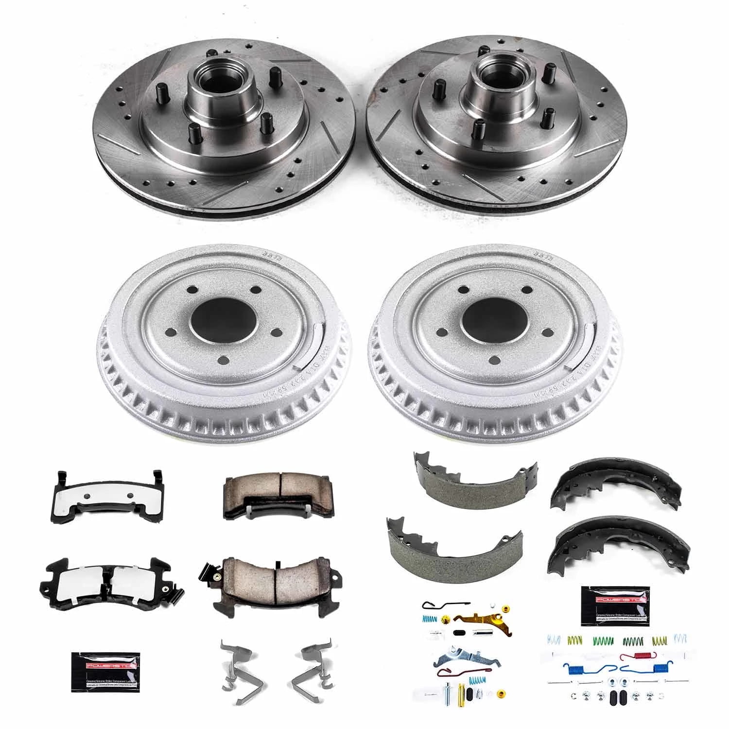 PowerStop Front and Rear Z36 Truck & Tow Brake Pad Rotor Drum and Shoe Kit Fits: BUICK CHEVROLET GMC OLDSMOBILE PONTIAC Select Models K15044DK-36