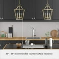 thumbnail image 6 of Hunter - Laurel Ridge 4-light Alturas Gold, Medium Size Pendant Light, Dimmable, Formal Style, Lantern Shaped, for Bedrooms, Dining, Living Rooms - 19066, 6 of 8