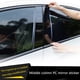 thumbnail image 4 of Adecuado para 2024 para Nissan Sylphy Tiido Rogue Qashqai Altima livlna modificado moldura de ventana especial Pc decoración de columna de espejo negro, 4 of 5