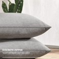 thumbnail image 4 of Deconovo Fundas de cojines decorativas - Juego of 4 Soft Linen Cushion Covers, Machine Washable Pillowcases for Sofa, Warm Gray, 18x18 Inch, 4 of 7