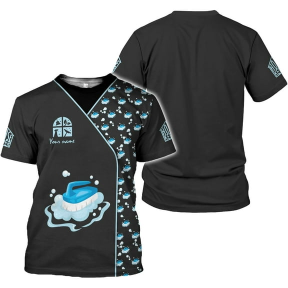 Personalized Name Housekeeping Shirt 3D All Over Print, Cleaning Service Tshirt, Gifts for Housekeeper Men and Women (S)