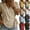 #03 Beige, variant on Womens Summer Linen Tops Relaxed Fit Wrap Front V Neck Short Sleeve Side Tie Casual Blouses Office Style Shirts,XXL,#03 Beige