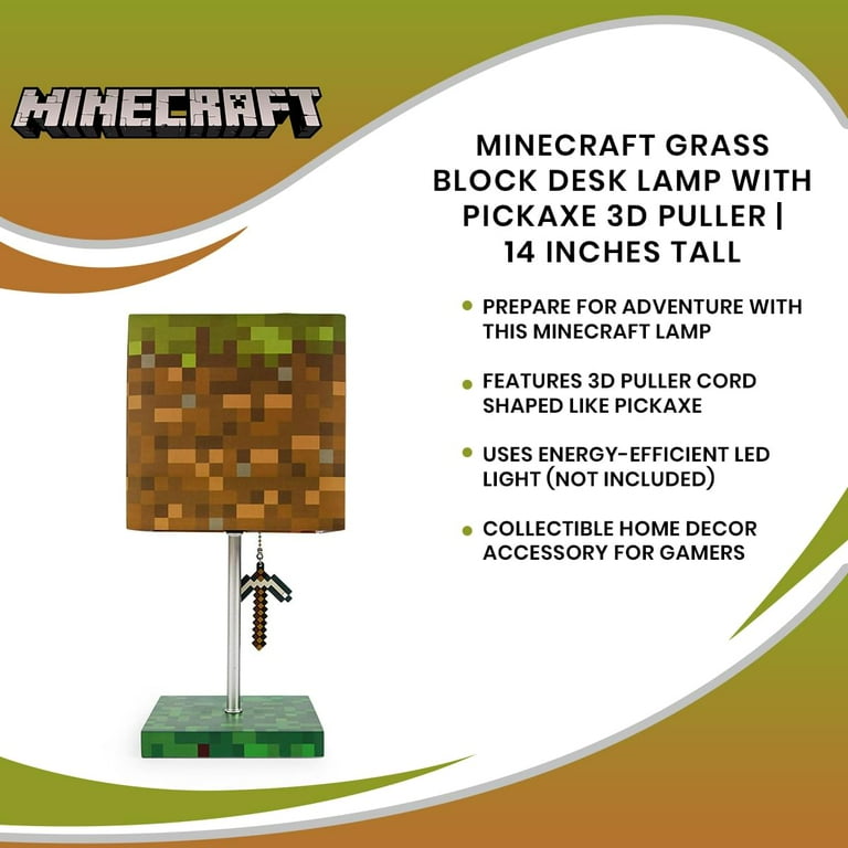 Lampada da scrivania Minecraft Grass Block, Lampada Italy