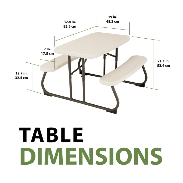 Lifetime Kid's Picnic Table, Almond (280094) - Walmart.com