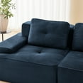 thumbnail image 6 of 82" Modern Modular Sectional Sofa for Living Room, Corduroy Fabric, 2-Seater Couch with Deep Seat, Pearl-like Piping, Tufted Design, No Assembly, Anti-slip Design (Blue), 6 of 11