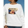 thumbnail image 2 of Pop Art Girl Talking Sweatshirt Women -Image by Shutterstock, Female x-Large, 2 of 4
