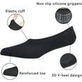thumbnail image 5 of No Show Socks Men Breathable Non Slip Low Cut Socks Women Cotton Durable Invisible Socks Loafers 7-15, 5 of 5
