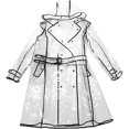 thumbnail image 1 of Imperméable Portable pour Femmes, Poncho Réutilisable Transparent avec Capuche et Ceinture pour Extérieur, Clair, Taille Unique, 1 of 4