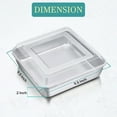 9 inch Square Cake Pan with Lid, Vesteel Stainless Steel Rectangle
