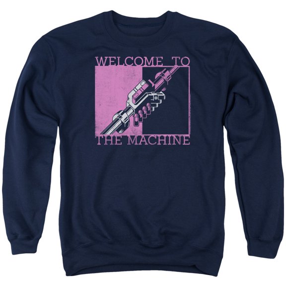 Pink Floyd Welcome To The Machine Adult Crewneck Sweatshirt Navy