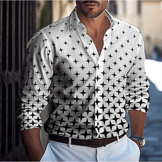 Camisa informal con estampado floral para hombre, transpirable, para exteriores, calle, suave y cómoda, para uso diario, camisa de otoño con solapa, top de gran tamaño