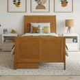 thumbnail image 2 of Portland Twin Storage Wood Platform Bed with Matching Footboard in Light Toffee, 2 of 10