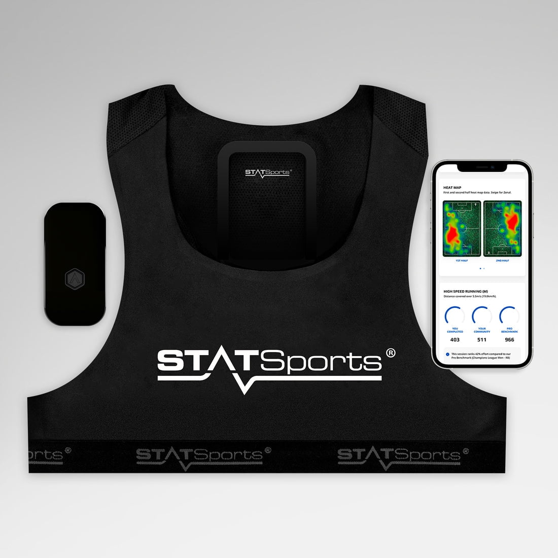 STATSports APEX Athlete Series Soccer GPS Activity Tracker Stat Sports  Football Performance Vest Adult Medium 