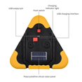 thumbnail image 2 of Luz De Trabajo Portátil Carga Solar Coche Triángulo Luz Roja Blanca Señal De Advertencia Carga Usb Luz De Inundación Led Con Cinco Modos De Luz Para Acampar Methold HA024043-00, 2 of 7