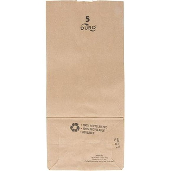 Duro 71005 5 lbs Bulwark Plain Paper Bag - Pack of 400
