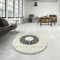 thumbnail image 4 of Ahgly Company Machine Washable Indoor Square Traditional Champagne Beige Area Rugs, 3' Square, 4 of 7