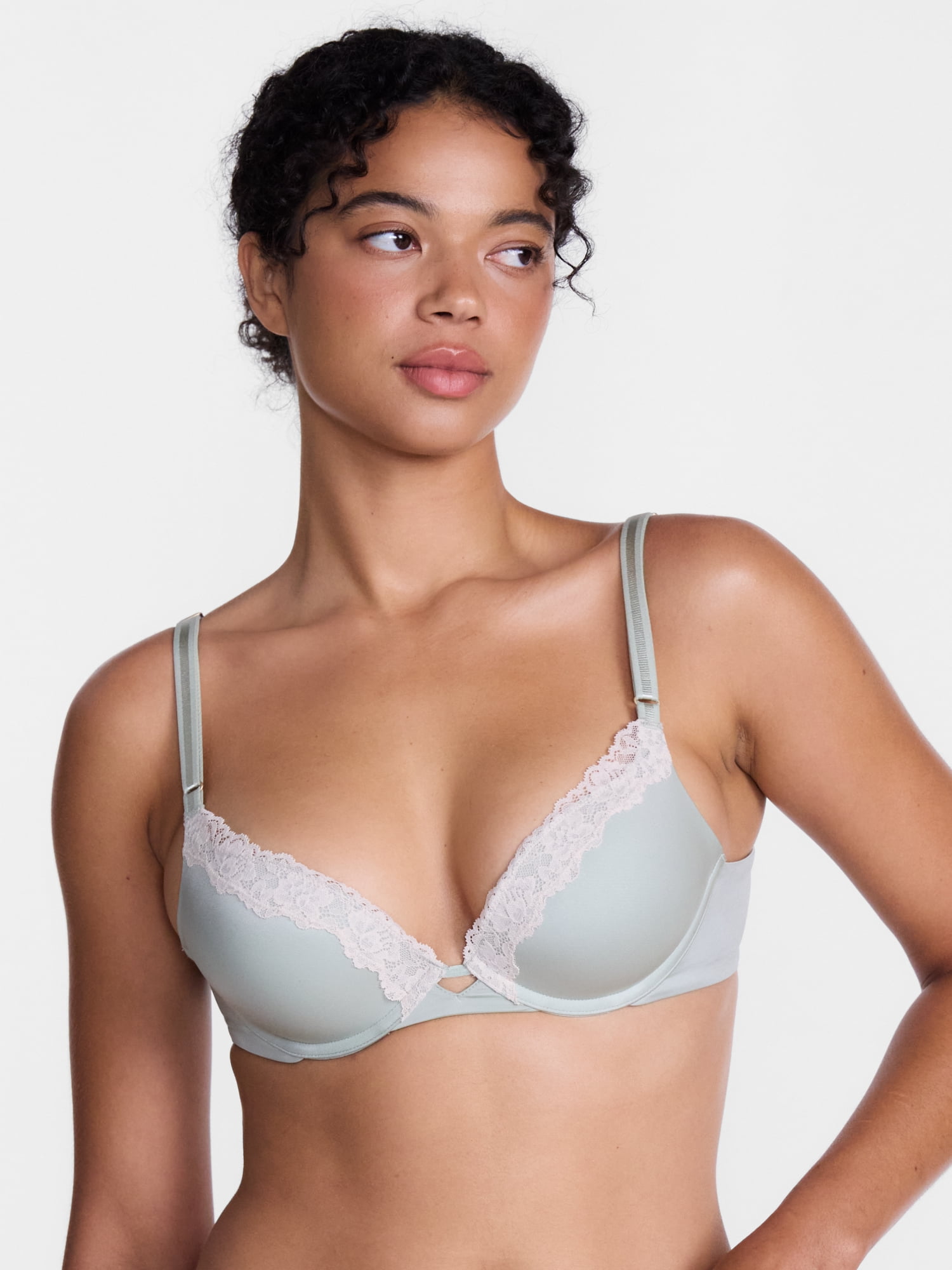 Joyspun Women's Shine and Lace Push Up Bra, Sizes 34A-40D