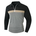 thumbnail image 4 of Ceisia Men Color Block Long Sleeve Zipper Casual Daily Outdoor Versatile Gift Fashion Athletic Top, 4 of 9