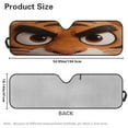 thumbnail image 7 of Uorisanigo Windshield Sun Shade for Jeep Wrangler JK JKU JL JLU 1997-2023 & Jeep Gladiator JT 2020-2023 Accessories, Front Window Tiger Eyes Print Sun Shade Blocks UV Rays Keep Your Car Cooler, 7 of 7