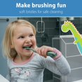 thumbnail image 2 of fafa-Toddler Toothbrush, Dinosaur, Green and Orange, 2-Pack, 2 of 4