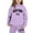 1#Purple, variant on Byoo Toddler Girls' Outfits New York Print Long Sleeve Hoodie Sweatpants Casual Sweatsuits