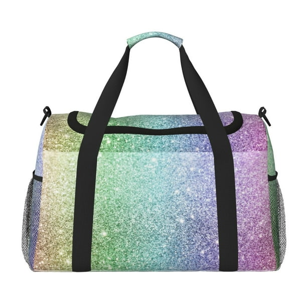 Disketp Beautiful Glitter Bolsa de Viaje Tipo Duffle, Bolso de Mano para Fin de Semana para Mujer, Bolsa de Gimnasio Ligera para Hombre, Esencial para Viajes