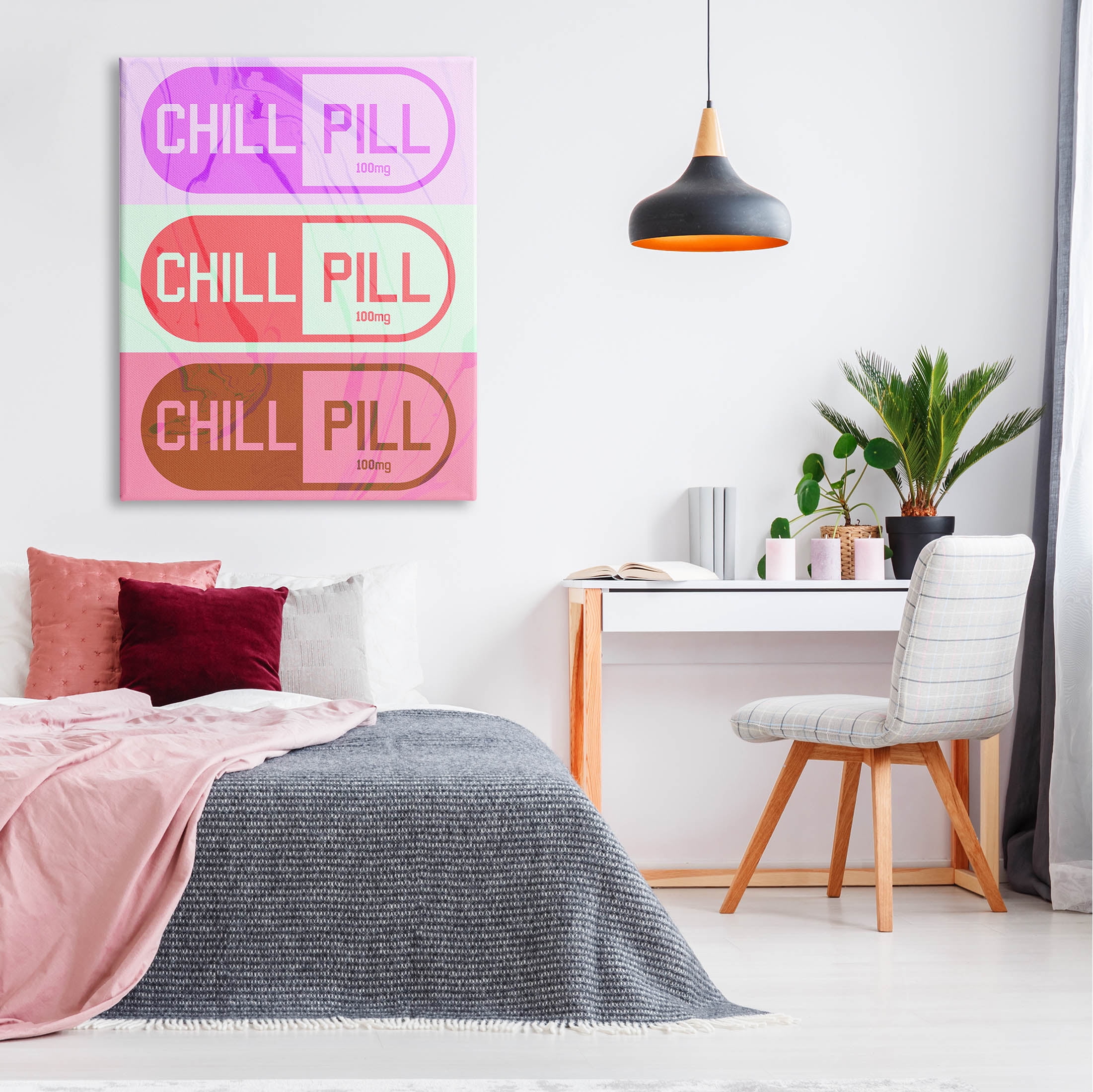 Stupell Industries Various Chill Pill Shapes Graphic Art Gallery Wrapped Canvas Print Wall Art, Design by Daphne Polselli
