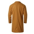 thumbnail image 4 of QHFBli Mens Classic Trench Coat Men's Winter Wool Overcoat Long Anorak Jacket Fashionable Warm Soft Yellow XXL, 4 of 7