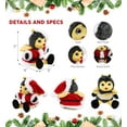 thumbnail image 2 of DolliBu Santa Sitting Bee Stuffed Animal Plush Toy - Super Soft Wild Animal Dress Up with Red Santa Claus Outfit, Cute Wildlife Gift, Holiday Christmas Gift - 6 Inches, 2 of 6