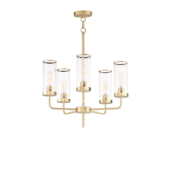 11475CRSBR Maxim Lighting Crosby-5 Light Chandelier-24 Inches wide by 24.5 inches high-Satin Brass Finish -Traditional Installation