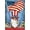 Blue, variant on Welcome American Gnomes House Flag 4th of July Patriotic Memorial Day Independence Day Yard Outdoor Decoration 28x40 inch