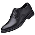 thumbnail image 5 of Tawop Men Dress Shoes Faux Leather Casual Comfy Fashion Lace Up Oxfords Black Size:7, 5 of 9