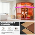thumbnail image 2 of MEISSALIVVE Full Spectrum Infrared Sauna，4 Person Home Sauna， Red Cedar Luxury Indoor Spa Sauna with Resonance Speaker, Panoramic Tempered Glass Door, 2 of 11
