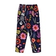 thumbnail image 5 of Sigee Dancing Skeletons Floral Garden Print Women's Soft Pajama Pants - Breathable and Comfortable Lounge Sleep Bottoms with Elastic Waistband and Pockets-Large, 5 of 9