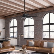 Hunter 60 inch Kennicott ENERGY STAR® Matte Black Damp Rated Ceiling Fan and Handheld Remote