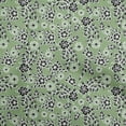 thumbnail image 1 of oneOone Cotton Flex Dusty Green Fabric Asian Block Floral Sewing Craft Projects Fabric Prints By Yard 40 Inch Wide, 1 of 4