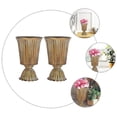 thumbnail image 4 of 2Pcs Iron Wrought Vases Artificial Flower Containers Office Desktop Decorations, 4 of 5