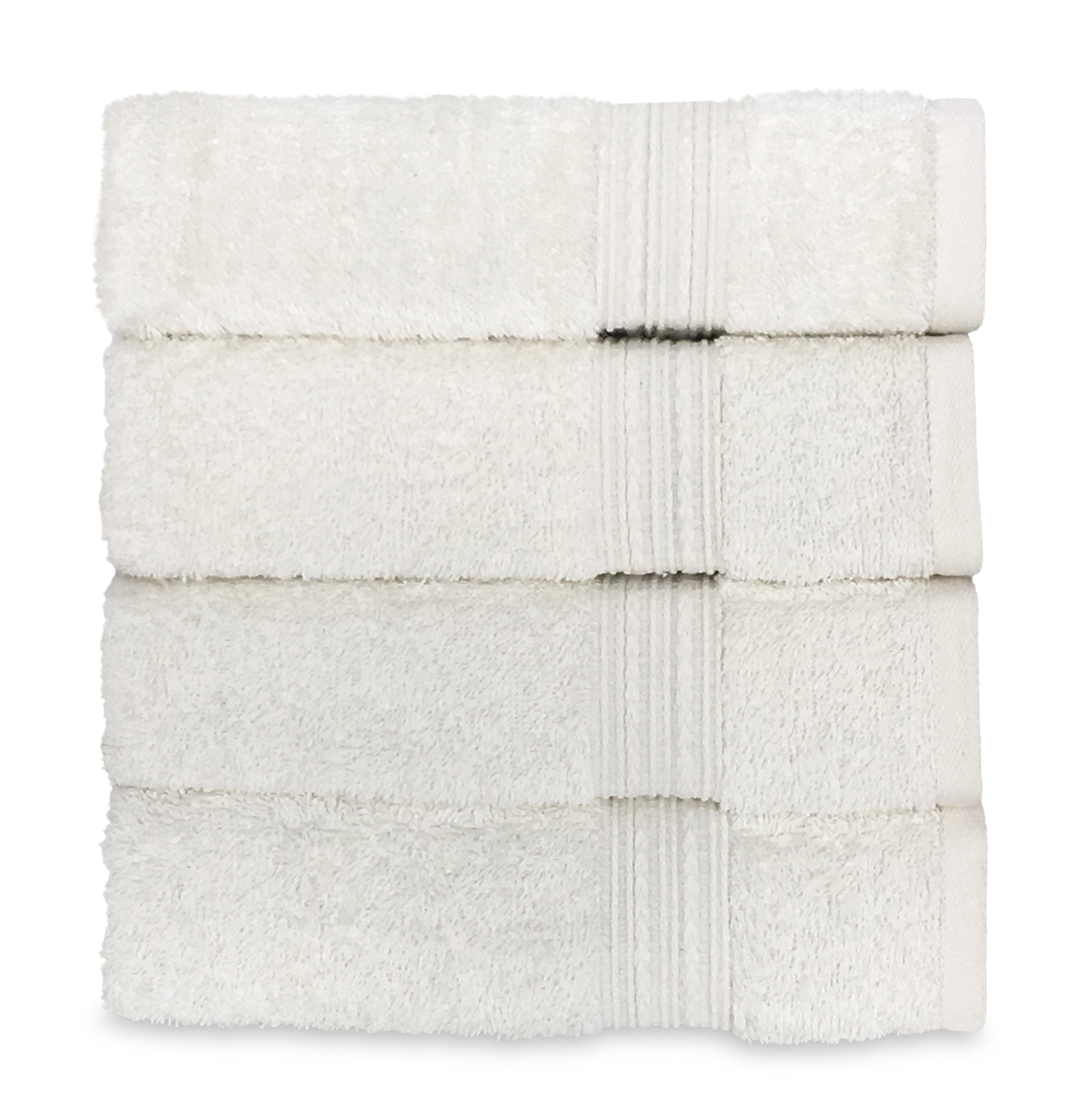 Bulk Spa White Washcloths Set of 25 Size 12” x 12” Thick Loop Pile Washcloth 