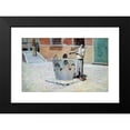 thumbnail image 2 of Frank Edwin Scott 24x16 Black Modern Framed Museum Art Print Titled - Italian Scene Near the Fountain, 2 of 5