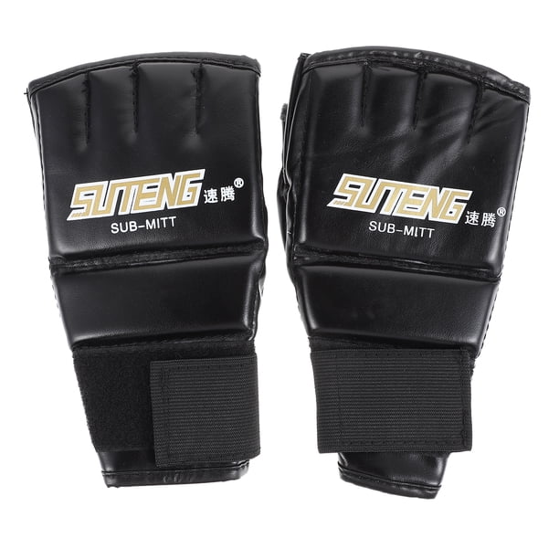 WORGEOUS 1 par de guantes de boxeo Entrenamiento de guantes de combate Guantes de boxeo de medio dedo