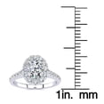 thumbnail image 5 of SuperJeweler 1 Carat Oval Shape Halo Diamond Engagement Ring in 14 Karat White Gold for Women, 5 of 6