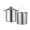 thumbnail image 3 of Fiocias Stainless Steel Stockpot Cooking Pot Boiling Cookware All Hob Types Use for Deep no clamp, 3 of 9