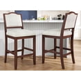 thumbnail image 2 of BOFANG Farmhouse Bar Stools Set of 2, Rustic Counter Height Stools with Wood Frame and Padded Seat,Cherry, 2 of 10