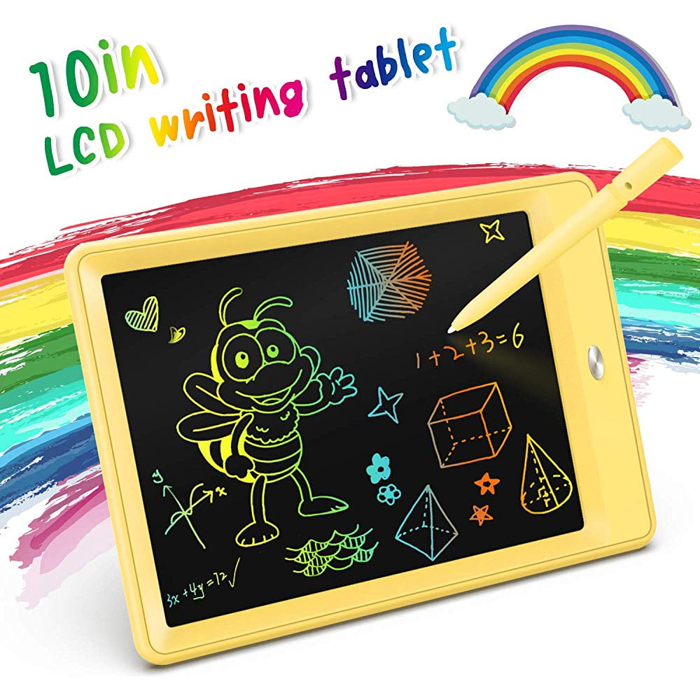 KOKODI LCD Writing Tablet, 10 Inch Toddler Doodle Board Drawing Tablet, Erasable Reusable