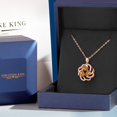 thumbnail image 5 of Gem Stone King 1.55 Cttw 6X4MM Oval Orange Red Madeira Citrine 18K Rose Gold Plated Silver 3-Stone Pendant Necklace for Women with 18 inch Chain, 5 of 6