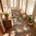 thumbnail image 6 of Washable Runner Rug, 3x12 Non-Slip Boho Vintage Hallway Rug Runner with Rubber Backing, Stain Resistant Low Pile Distressed Carpet Runner for Bedroom, Kitchen, Laundry, Entrance, 6 of 6